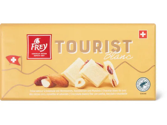 Tourist White Chocolate with Raisins, Hazelnuts and Almonds | Frey